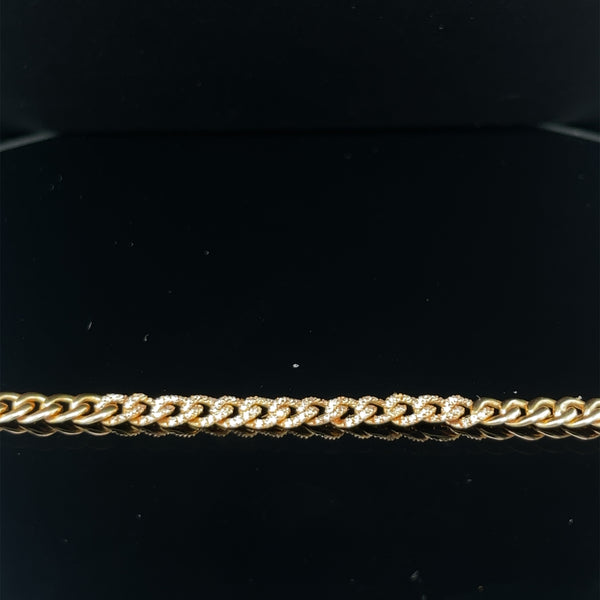 Gold & Diamond Link Bracelet