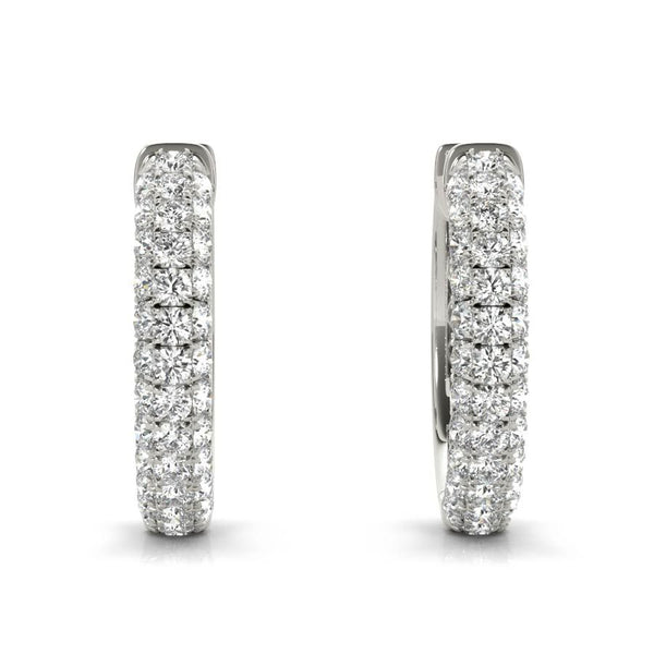 White Gold Diamond Hoop Earrings – Diamonds By David Mugrabi